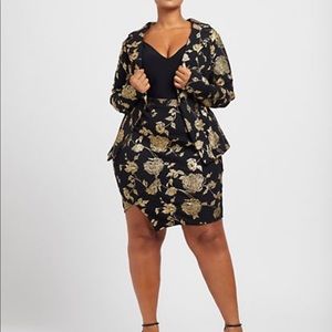 Amber Foil Printed Blazer Set